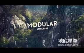 AE模板-时尚动感的黑客数字矩阵视差图像展示动画
