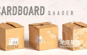 Blender插件-三维纸箱纸板着色器预设 Cardboard Shader V1.1
