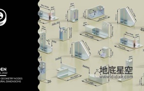Blender插件-模型尺寸测量标注 Geometry Nodes Dimensions System V2