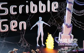 Blender插件-路径绘制模型生成器 Scribble Gen