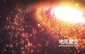 AE模板-唯美大气漂亮的宇宙星云粒子标志LOGO展示动画