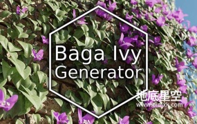 Blender插件-爬山虎常春藤生成插件 Baga Ivy Generator V1.0.3