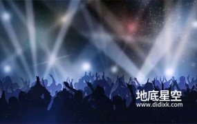 视频素材-夜店动感绚丽灯光人物剪影