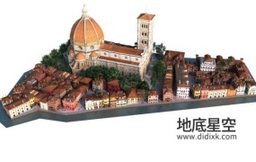 3D模型-欧洲风格钟楼城堡教堂建筑沿海房子