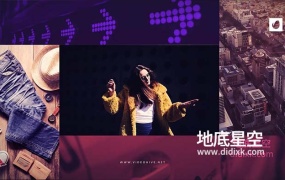 AE模板-时尚潮流活力节拍的都市影像图片视频展示动画