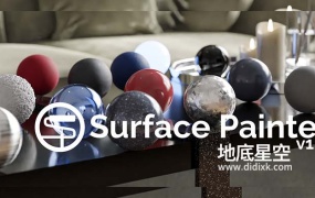 Blender插件-模型快速着色添加颜色材质 Surface Painter V1.1