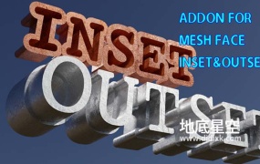 Blender插件-三维模型片面挤出挤压 Inset Outset V0.0.2
