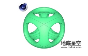 C4D插件-多边形曲面细分圆孔镂空生成 Trypo Lite V1.1