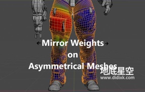 Blender插件-非对称网格上镜像顶点权重操作 Closest Point Weight Mirror V0.0.4