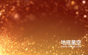 视频素材-高清唯美的金色粒子背景素材