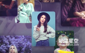 AE模板-简单又温情的圆角卡片图像照片集