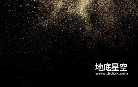 视频素材-金色闪烁粒子飘落而下素材