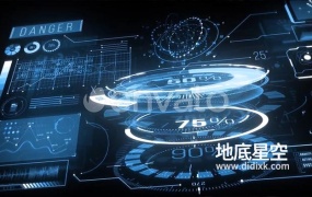 AE模板+视频素材-300组未来高科技感UI界面屏幕HUD图形元素