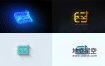 AE模板-5组闪亮简洁的LOGO标志演绎展示片头动画