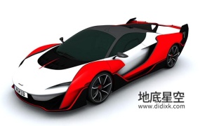 3D模型-2021款迈凯伦军刀全新超级跑车C4D模型