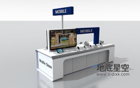 3D模型-通信展会手机展位展台C4D模型