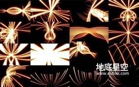 AE模板+视频素材-40个光线流动过渡动画