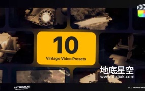 FCPX模板-复古的图片照片幻灯片展示动画Motion模板