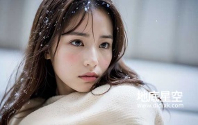 冬天室外美女照片