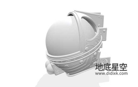 3D模型-宇航员太空服头盔C4D模型