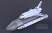 3D模型-航天飞机侧面推进器和燃料箱C4D模型