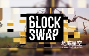AE/PR插件-中文汉化版随机生成像素块视觉特效 Block Swap v1.5 Win/Mac