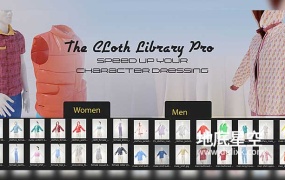 Blender插件-真实服装衣服预设 The Cloth Library 2