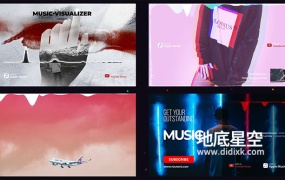 AE模板-广播音乐波形可视化动画