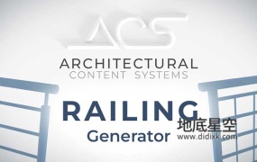 Blender插件-三维真实栏杆生成器 ACS – Railing Generator