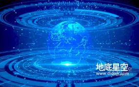视频素材-大数据时代智慧科技发展光效线条地球旋转运动背景视频