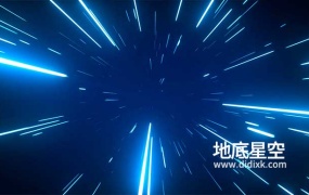视频素材-光束穿梭突破次元科技感无缝循环动画