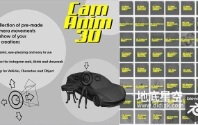 Blender预设-摄像机动画资产预设 Cam Anim 3D