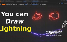 Blender插件-自定义路径电流闪电生成器资产预设 Draw Lightning Generators V1.6