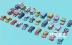 3D模型-30辆低面汽车模型合集