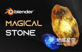 Blender预设-魔法能量宝石着色器资产预设 Glowing Magical Energy Stone