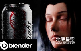Blender预设-真实液体水珠水滴模拟工具 H2O Droplet Simulation v1