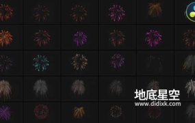 达芬奇模板-30组节日烟花爆炸动画