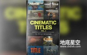 AE/PR/FCPX/PSD模板-15组大气电影字幕文字排版动画预设