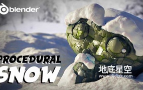 Blender预设-雪生成器资产预设 DefoQ – Snowify Procedural Snow Generator + 使用教程