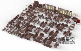 3D模型-中式实木家具模型