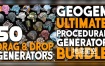 Blender预设-材质模型预设几何节点库 Bp Geogen Ultimate Generators Bundle