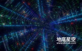 视频素材-未来感时间旅行时空隧道传送穿越科幻背景