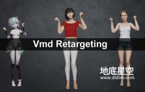 Blender插件-模型动作重新定位插件 Vmd Retargeting V1.24.2
