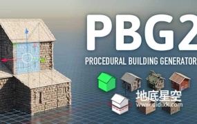 Blender预设-程序化房屋木屋自动生成资产预设 Procedural Building Generator 2