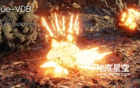 Blender预设-真实体积云雾爆炸火焰预设 True-VDB V1.0.7 + 预设库