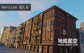 Blender预设-白天夜晚建筑楼房资产预设 Night And Day – Procedural City Buildings V02.5