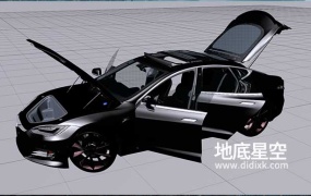 3D模型-新能源特斯拉电动汽车动画模型