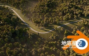 Blender预设-公路生成器资产预设 Highly Modular Forest Road Scene + 使用教程