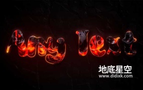 AE模板-融化的玻璃熔岩滴落标志动画