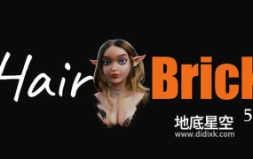 Blender插件-头发制作生成插件 Hair Brick Pro V5.0